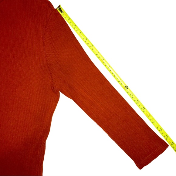 Rust Orange Dress 3/4 Sleeve Mock Neck Long Sleeve Sweater Dress A New Day XXL - Picture 14 of 14